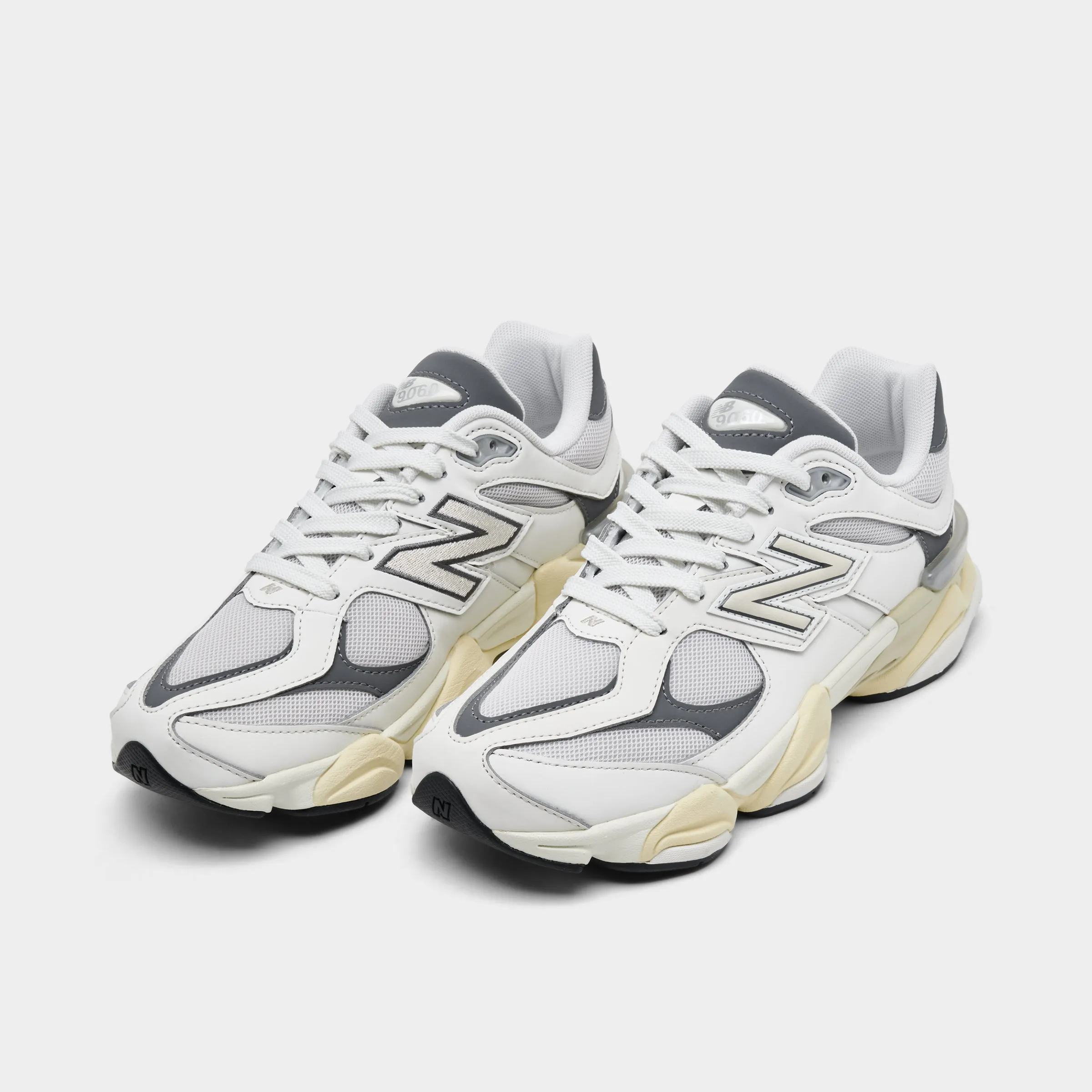 New Balance Juniors' 9060 Sea Salt / Castlerock Pilates practitioners fade - resistant