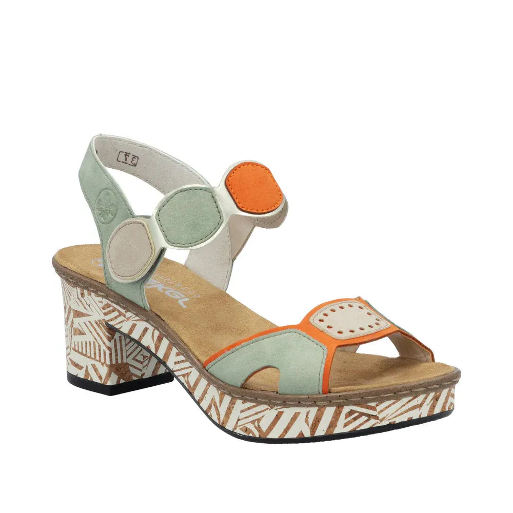 Enhanced grip Rapid Motion RIEKER FANNI SANDAL 6387691 - MULTI