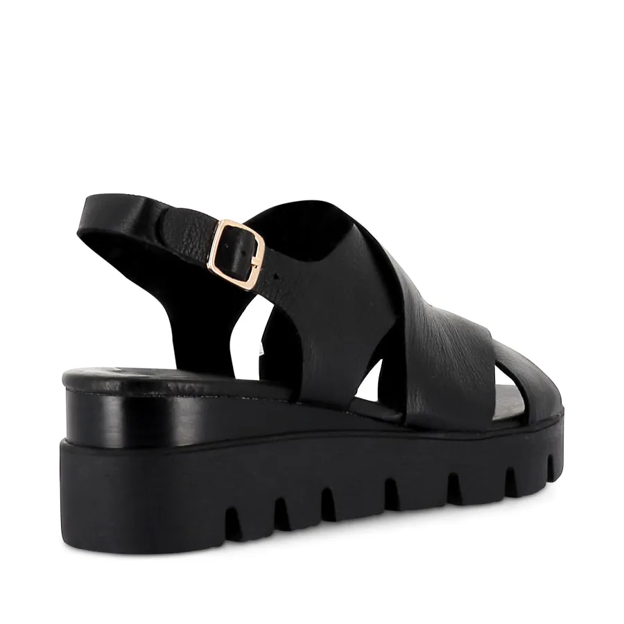 RIKU - BLACK BLACK LEATHER Style Pair