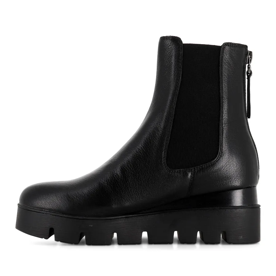 warm weather City Mood RINNIT - BLACK BLACK LEATHER