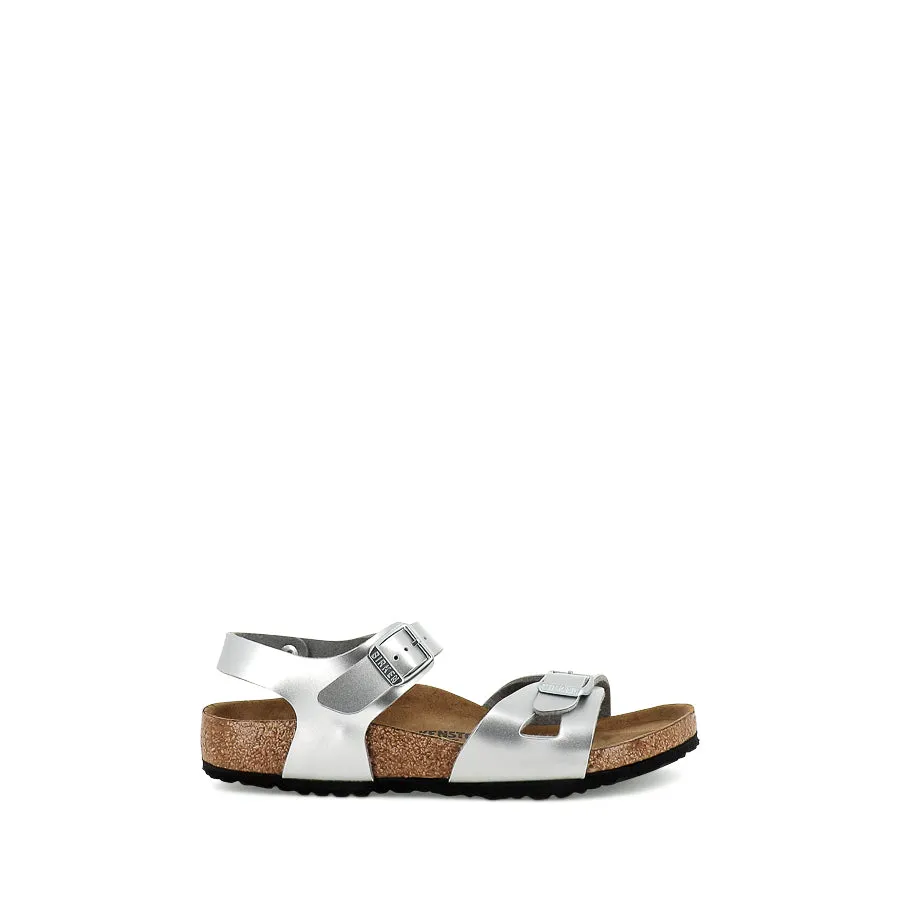 Quick Outing Step Easy RIO KIDS BIRKO-FLOR NARROW - METALLIC SILVER