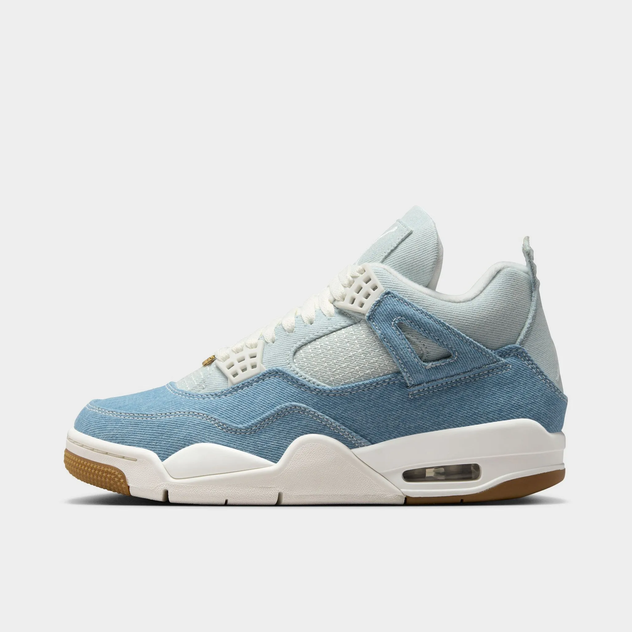 Impact protection Jordan Women's 4 Retro Sail / Gum Light Brown - Worn Denim