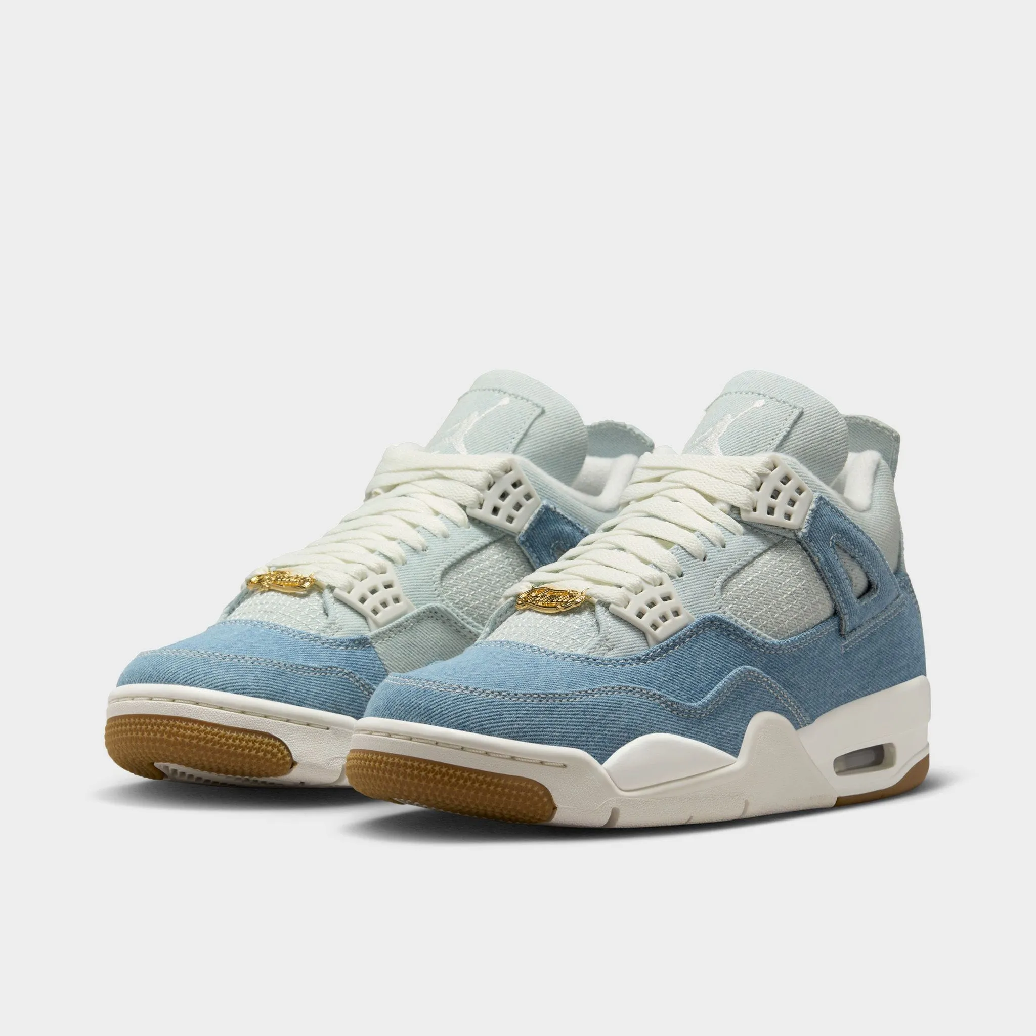 Optimal Stability Jordan Women's 4 Retro Sail / Gum Light Brown - Worn Denim