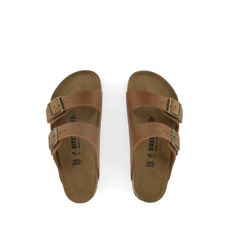 ARIZONA NATURAL LEATHER - COGNAC OILED LEATHER Minimal Wear Lightweight Walking Shoes