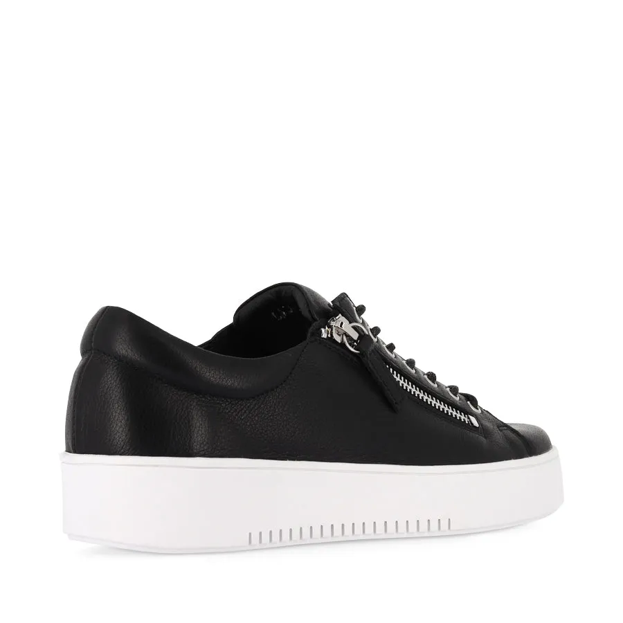 LAILA - BLACK LEATHER Minimalist Style Hyperelastic Foam Layers