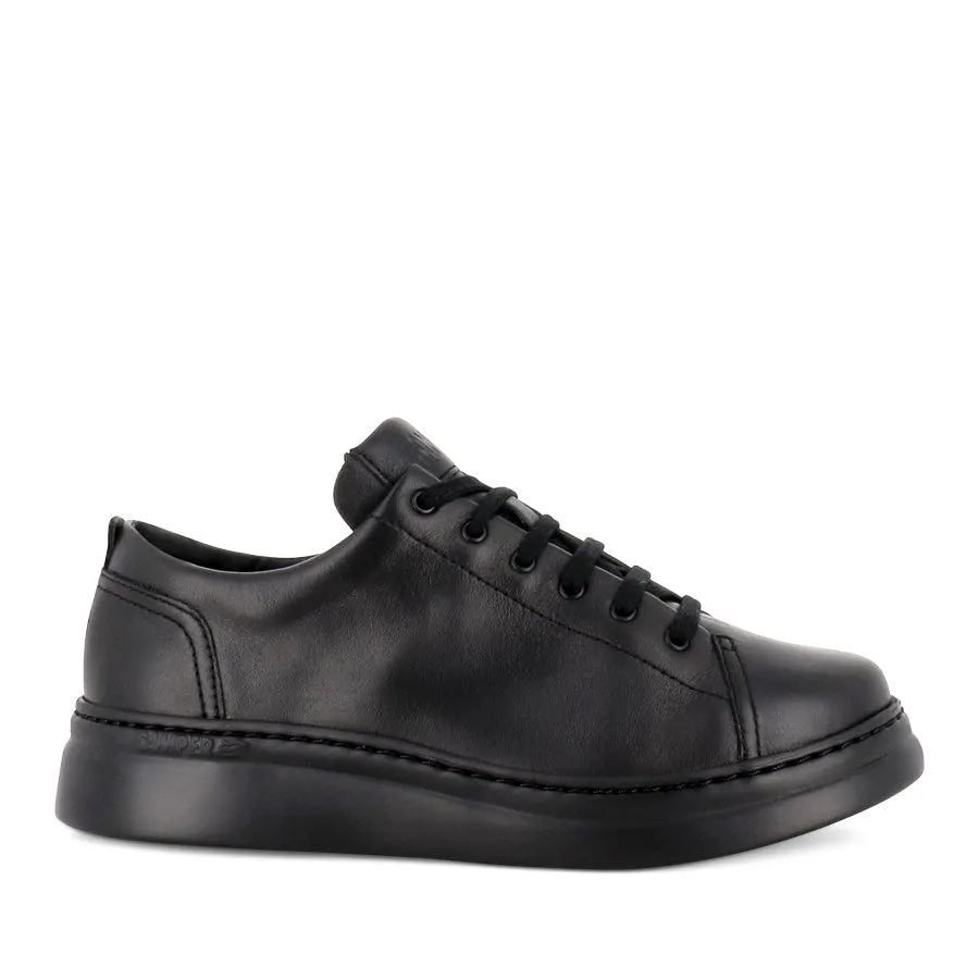 RUNNER UP K200508 L - BLACK BLACK LEATHER Breathe Easy Reinforced sidewalls