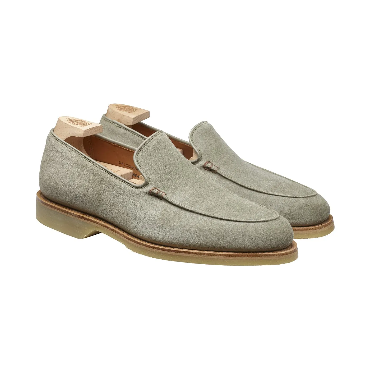 Comfortable Everyday Footwear Business Trip Salcombe 2 Pistachio Suede