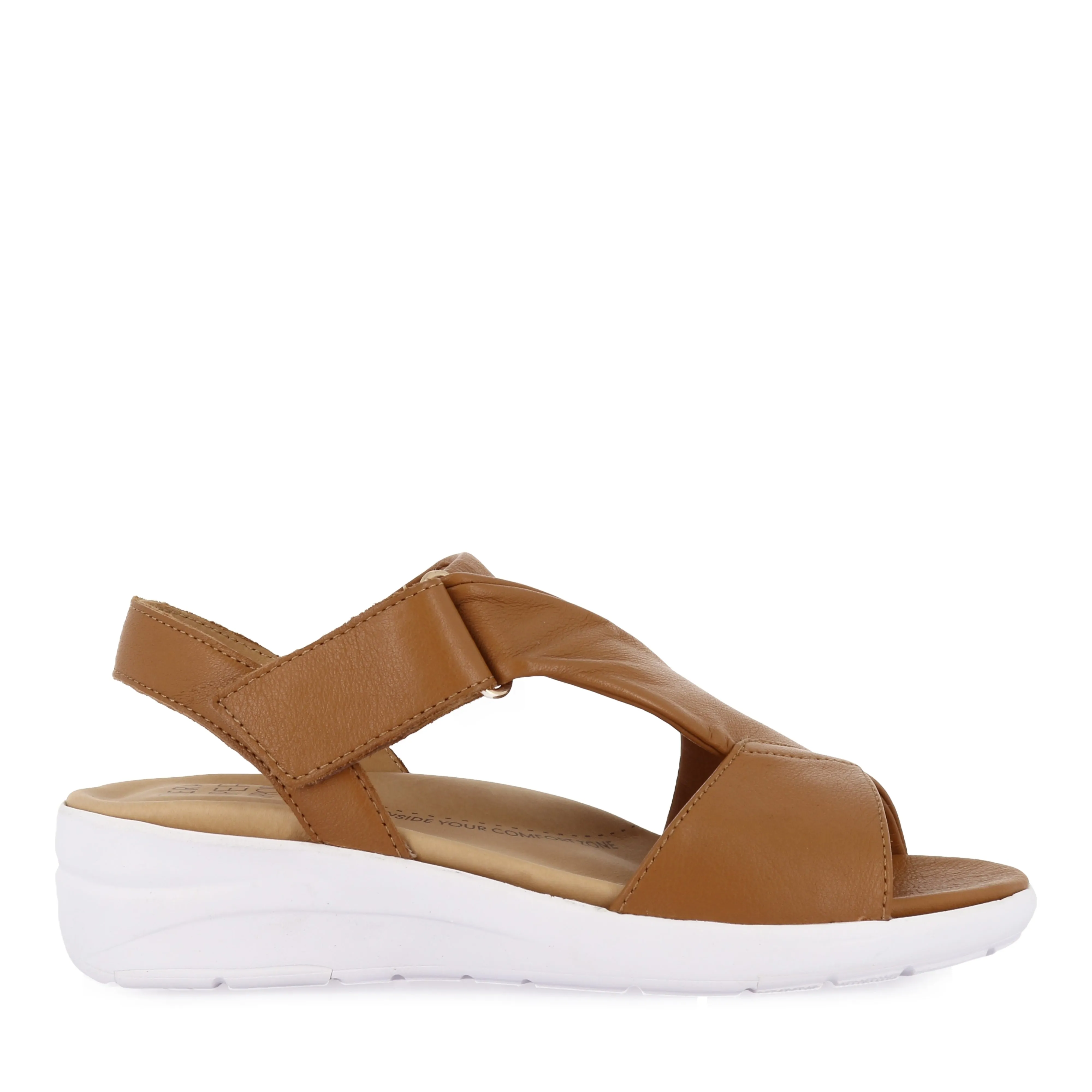 Premium Comfort Flat Comfort NAZLY 2 XW - TAN LEATHER