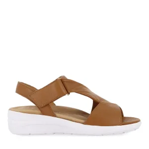 Premium Comfort Flat Comfort NAZLY 2 XW - TAN LEATHER