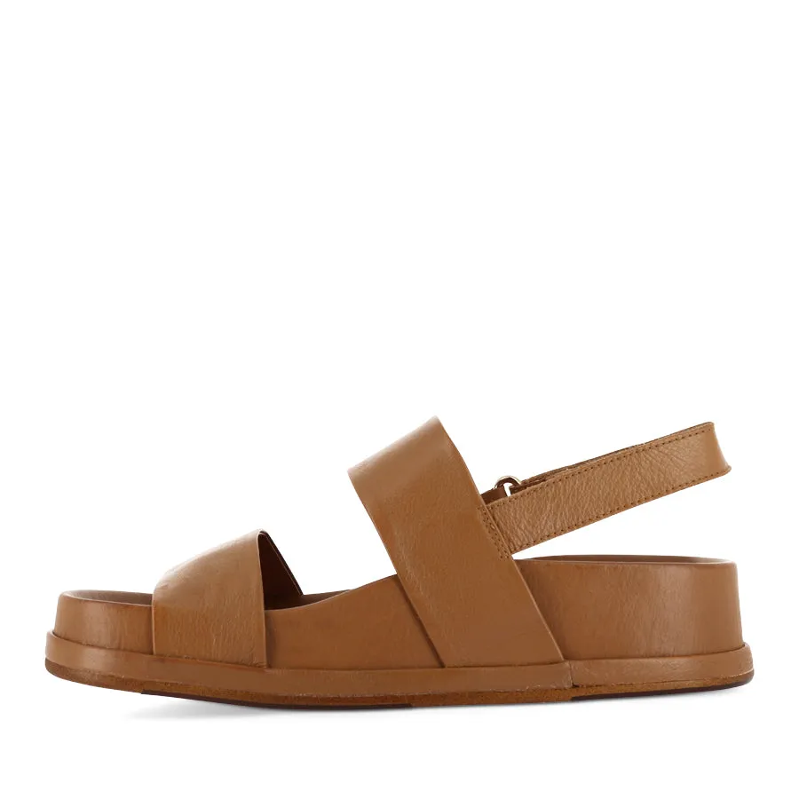 GABISSE - DARK TAN LEATHER Summer Ease Non-Slip Comfort
