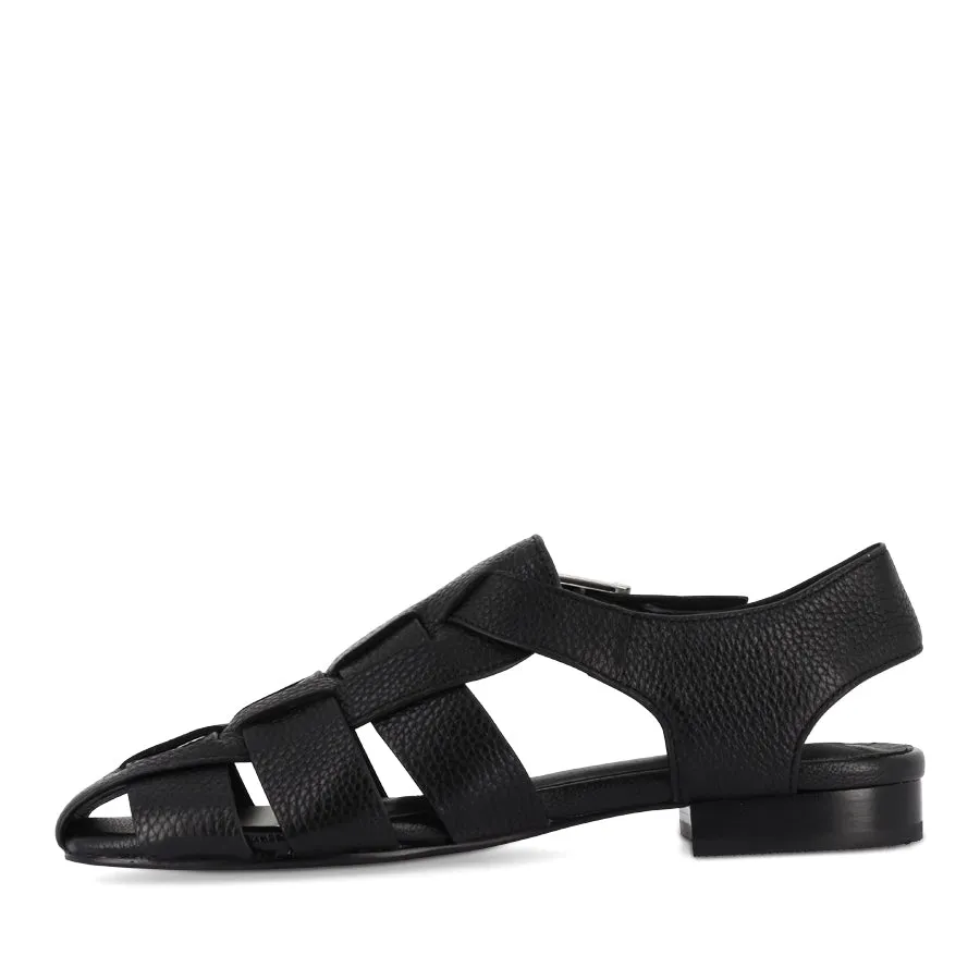 Mule Style Mesh Upper SACRED - BLACK LEATHER