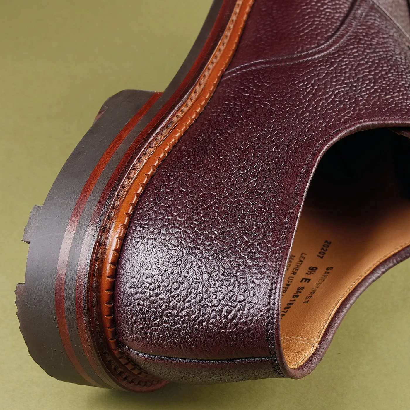 Sandhurst Oxblood Zug Grain Elastic Goring