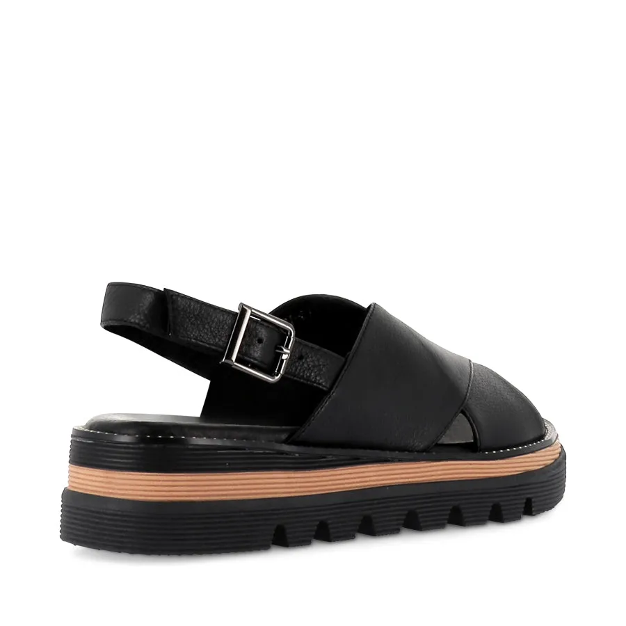 Walk Around Current Step SASI - BLACK LEATHER