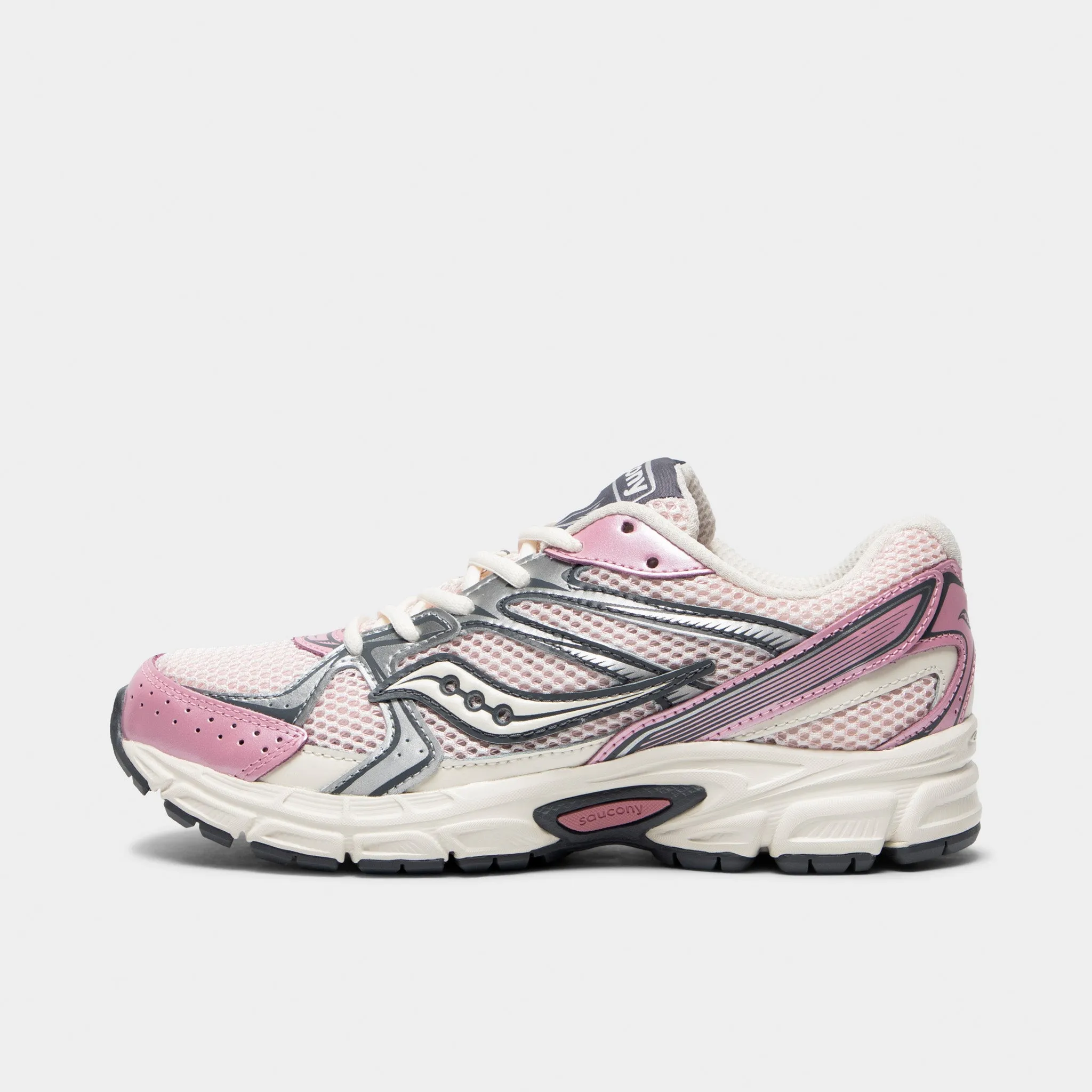 Saucony Women's Ride Millennium White / Lilac Bold Details Everyday Touch