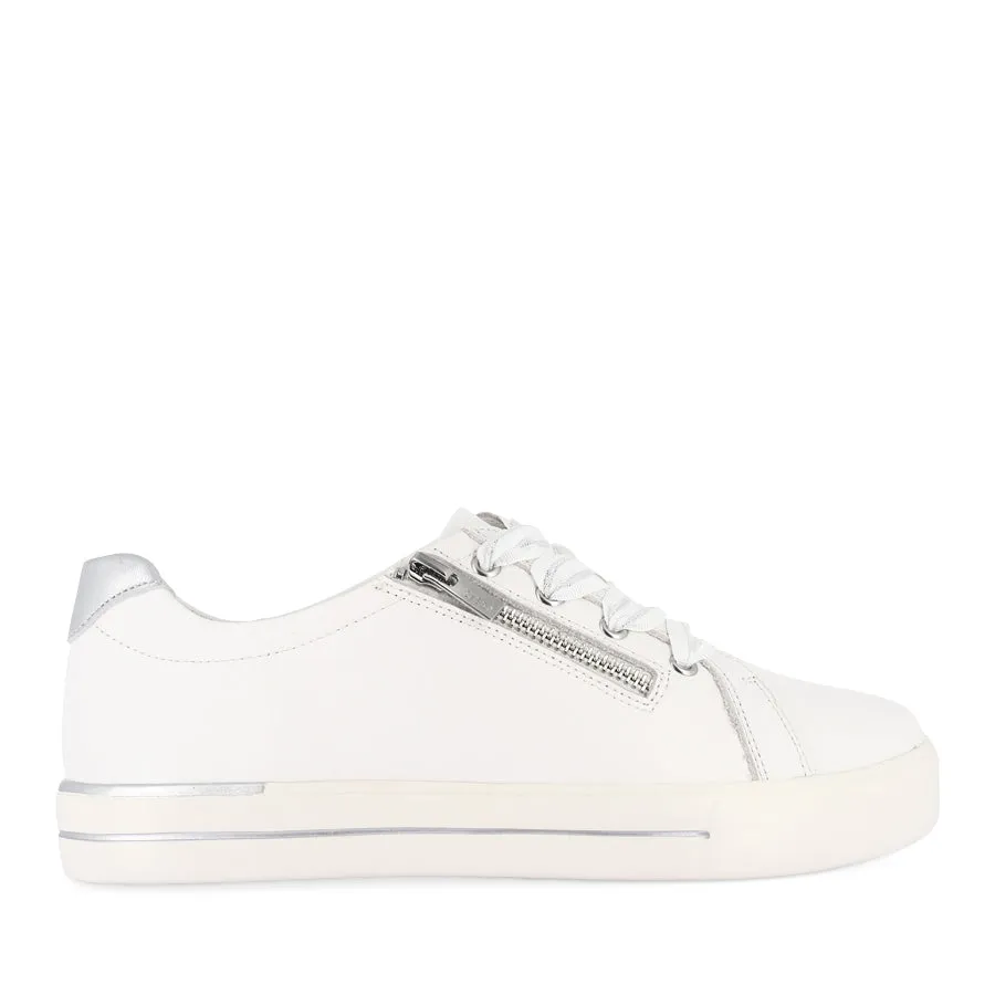 Lightweight Midsole Style Lovers AUDRY W - WHITE SILVER LEATHER