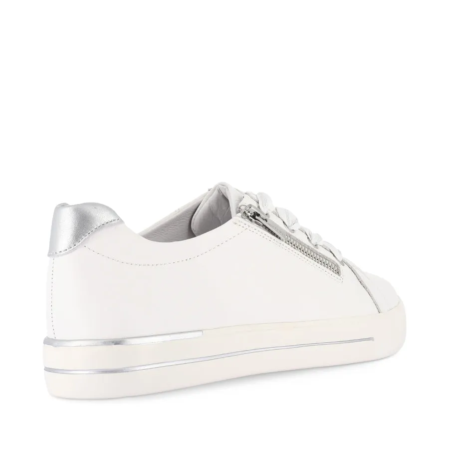 AUDRY W - WHITE SILVER LEATHER EasyToClean