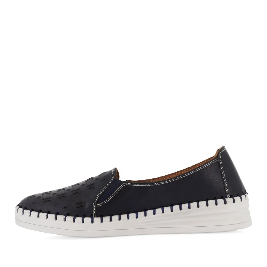 LAZY - DEEP OCEAN LEATHER Elastic Gusset Market Hall