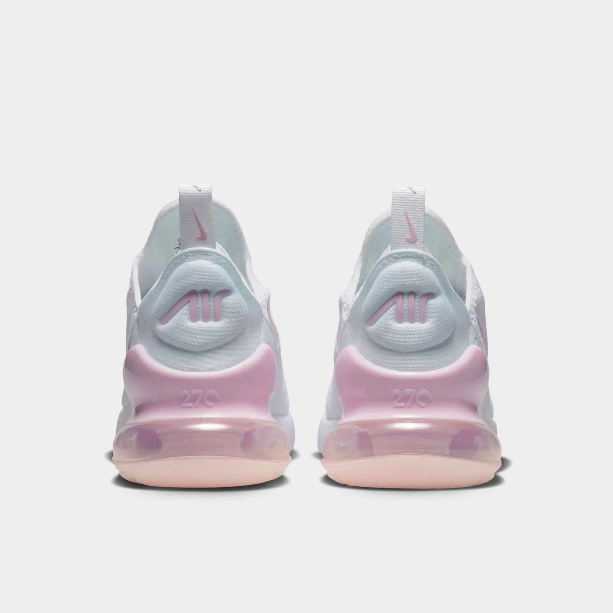 Nike Air Max 270 GS White / Pink Foam - Light Smoke Grey Footwear Focus Biodegradable Components