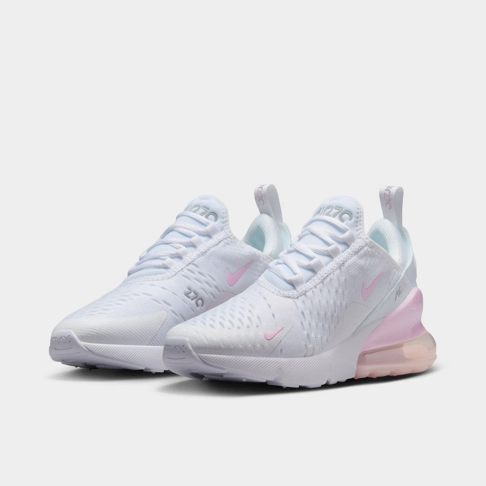 Nike Air Max 270 GS White / Pink Foam - Light Smoke Grey Urban Training