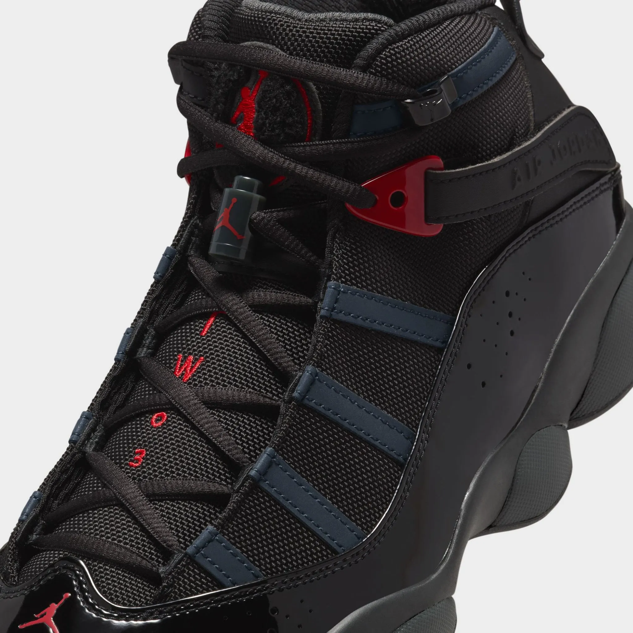 Seamless Knit Construction Responsive Rebound Jordan 6 Rings Black / Fire Red - Anthracite