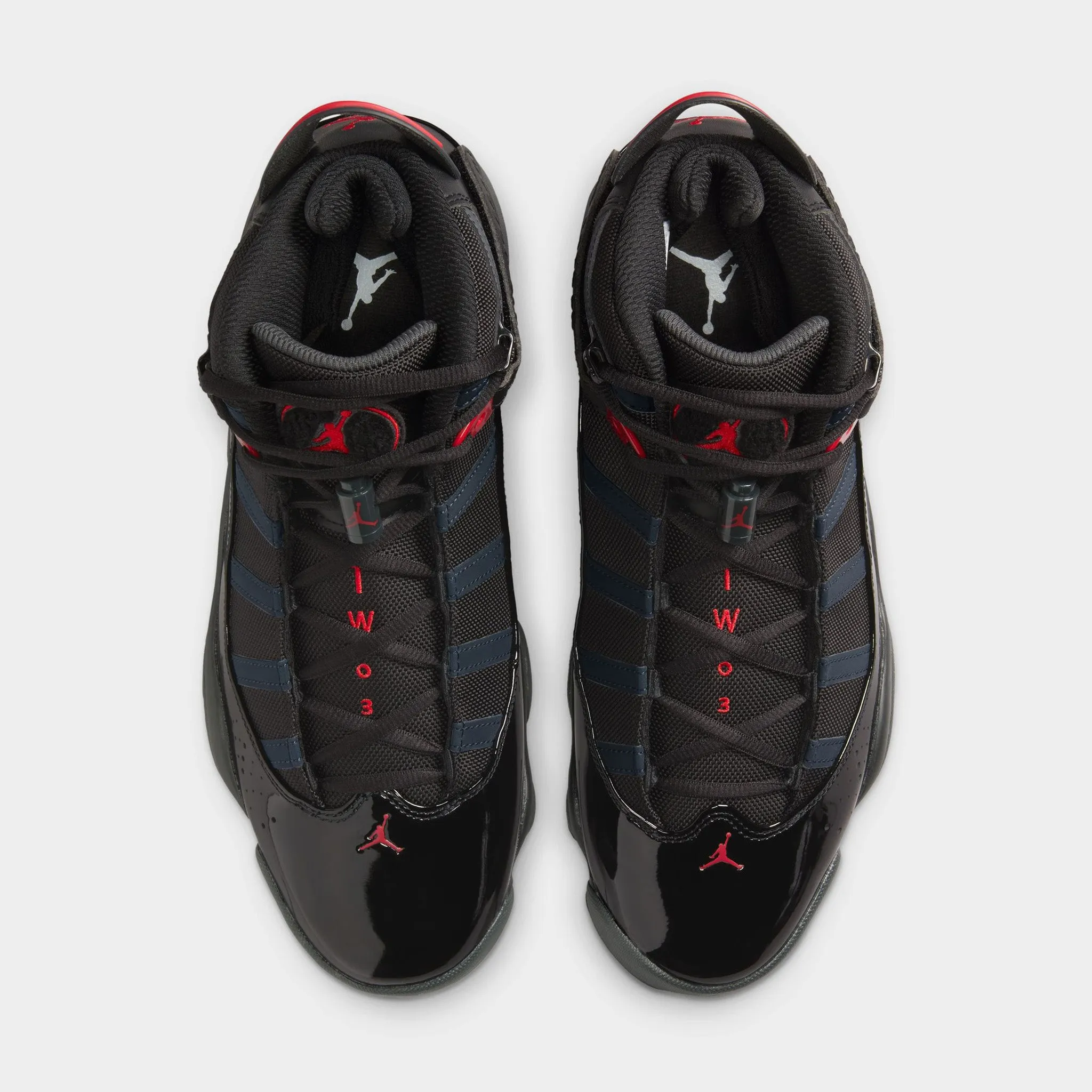 Soft Insole Slip Resistant Surface Jordan 6 Rings Black / Fire Red - Anthracite