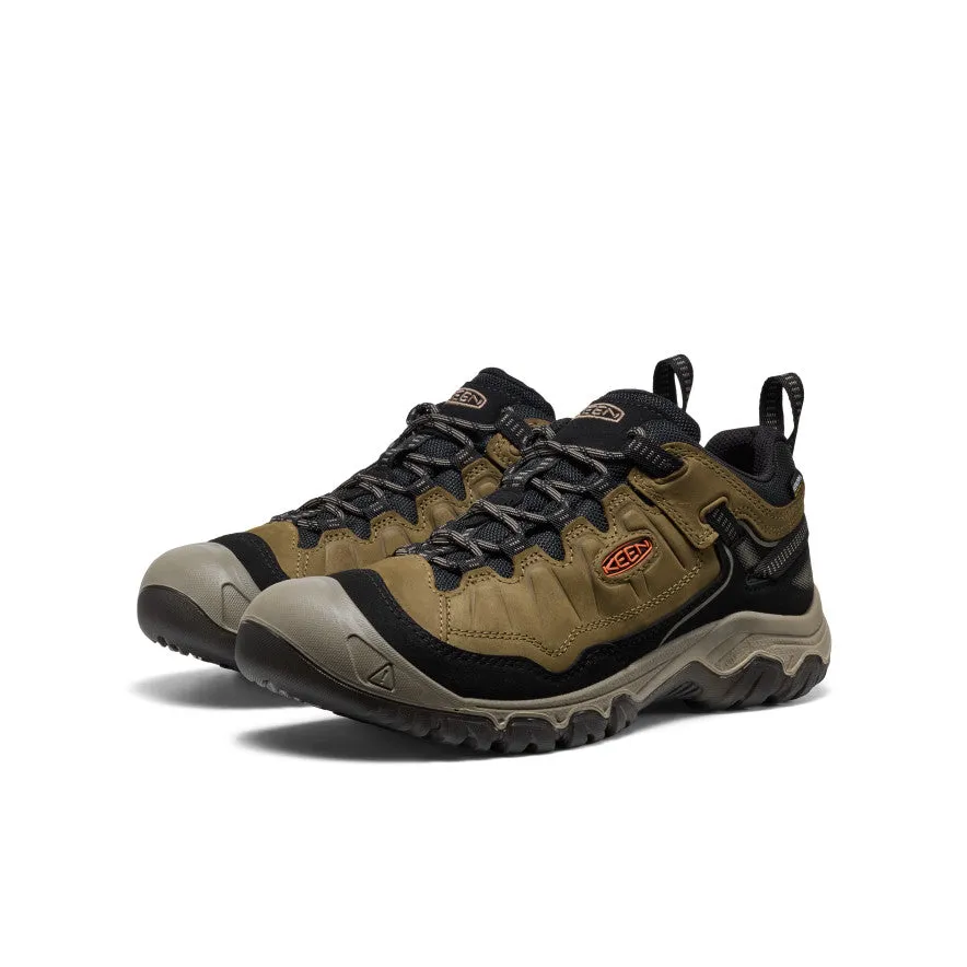 sports competition heel - cup Men's Targhee IV Waterproof Hiking Shoe  |  Dark Olive/Gold Flame