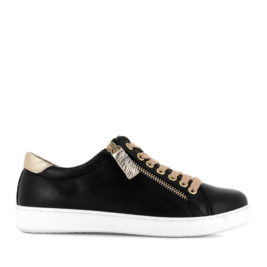 Ventilated Sides TOKEN FRESH - BLACK/GOLD LEATHER