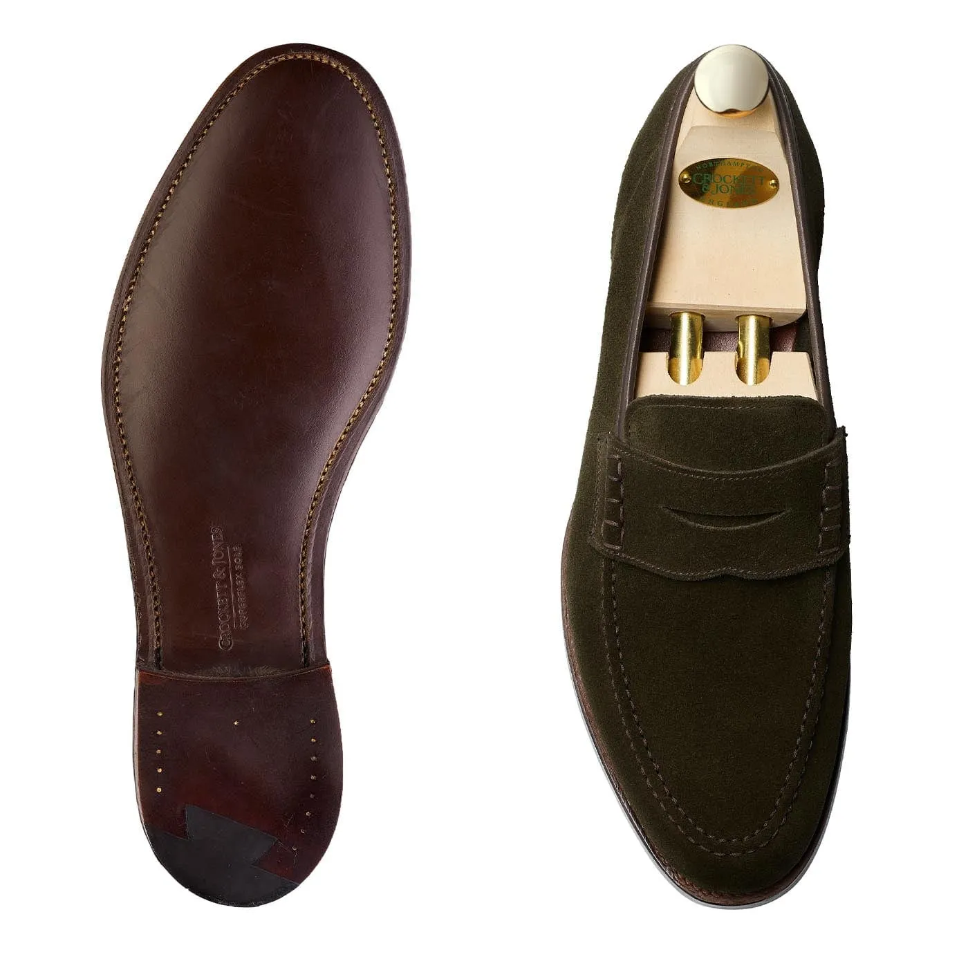 Quick Walk Seaton Earth Green Suede