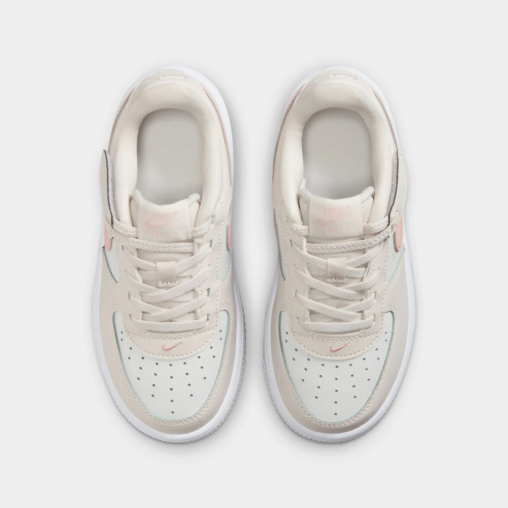 Nike Air Force 1 Low EasyOn PS Phantom / Echo Pink - Summit White Abrasion Resistant Toe Cap Glory Path