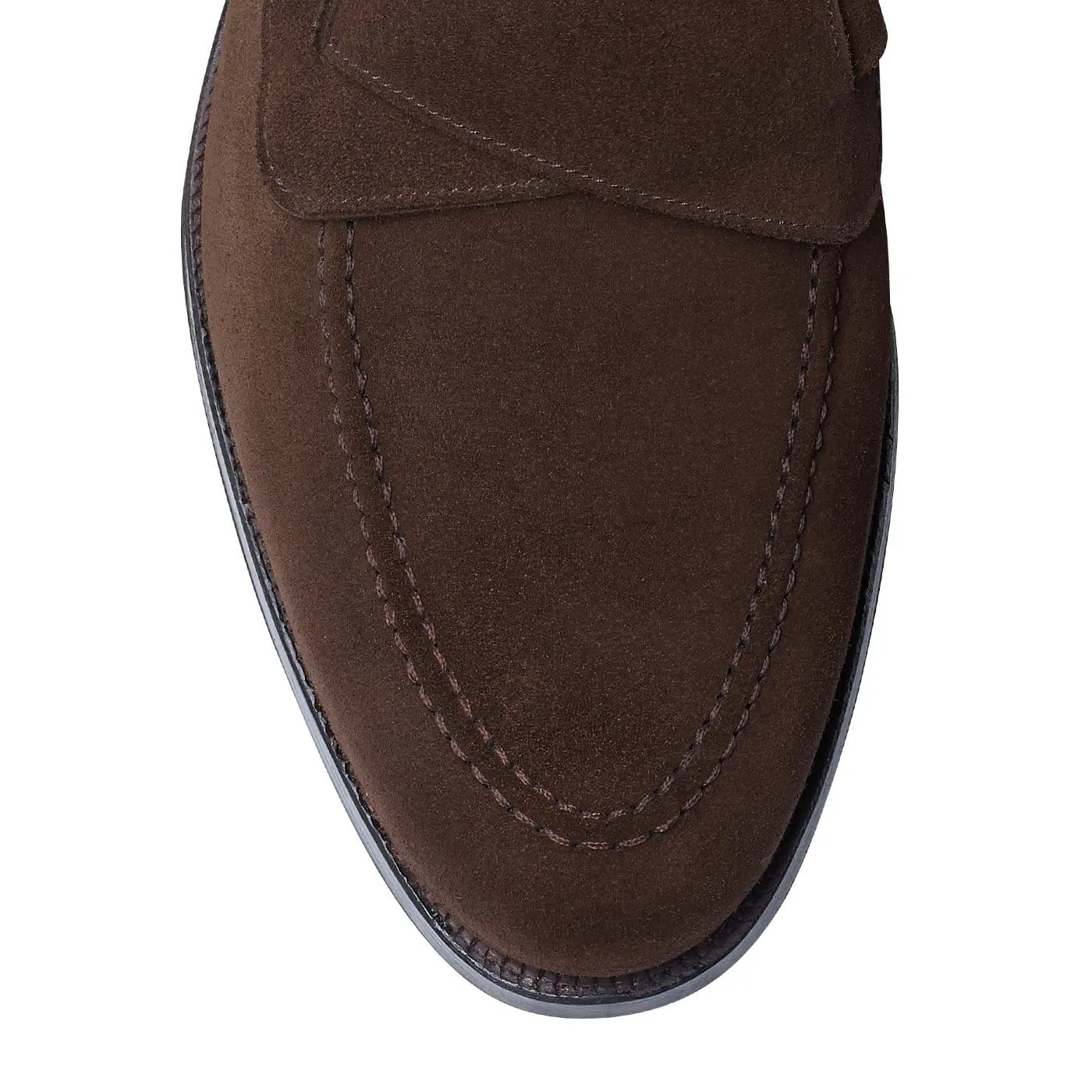 Selby Dark Brown Calf Suede Vacation Style Coffee Lane