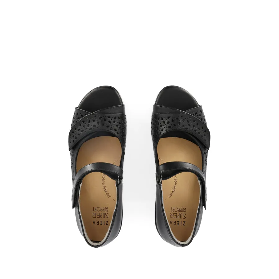 DAFFODIL W - BLACK LEATHER Woven