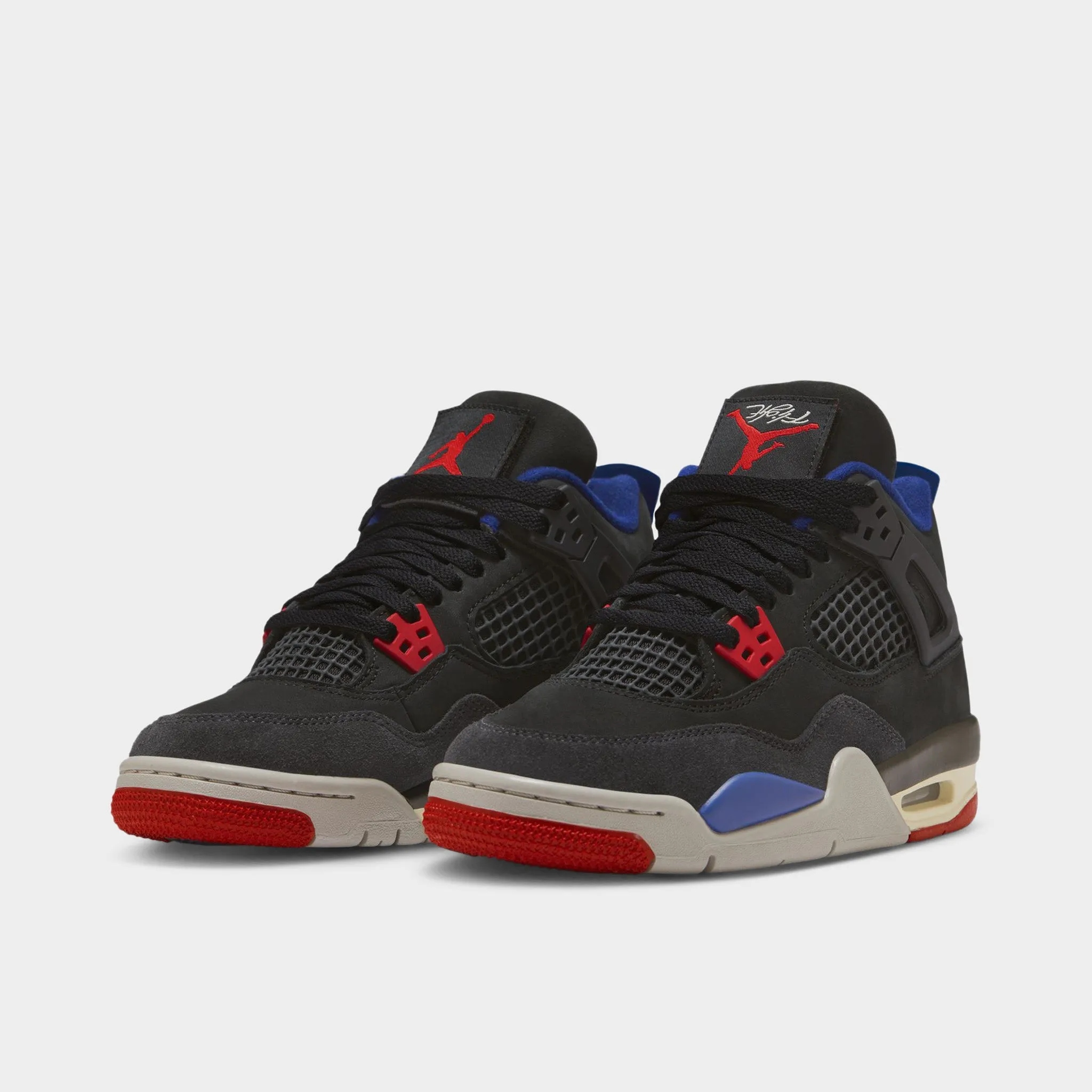Comfort Cushioning Walk Tech Jordan 4 Retro GS Black / Fire Red - Deep Royal Blue