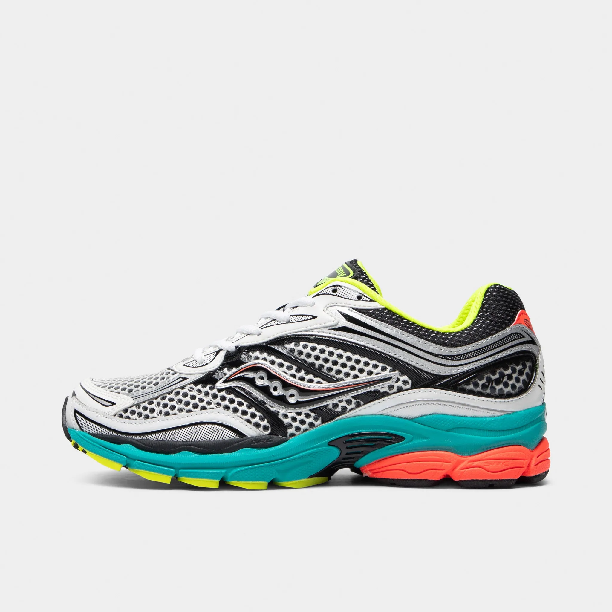 Asymmetric Lacing Designs Saucony ProGrid Omni 9 Silver / Multi