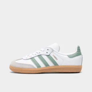 Woven Reinforcement Commuter Ready adidas Children's Samba OG Footwear White / Silver Green - Gum