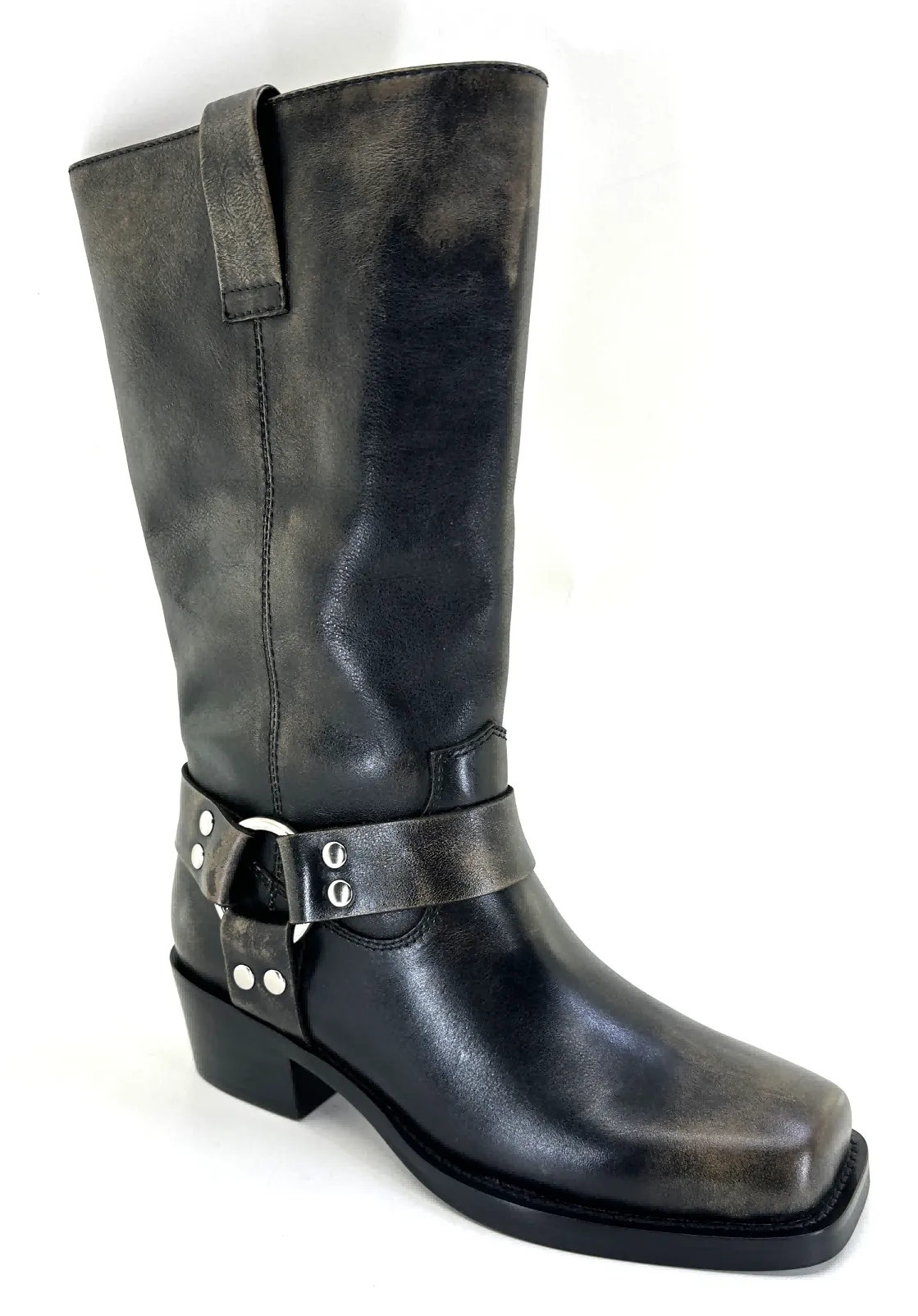 SILENT D HERVEE MOTO BOOT - SMOKEY BLACK Safe Land Marathon Fit