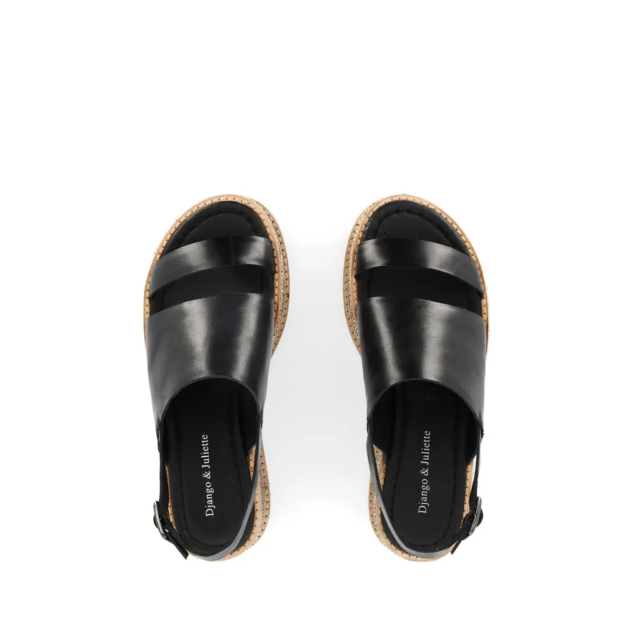 Foot Freedom Sandal Repairs VERLEET - BLACK LEATHER