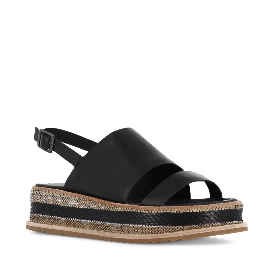 VERLEET - BLACK LEATHER Footbed Design
