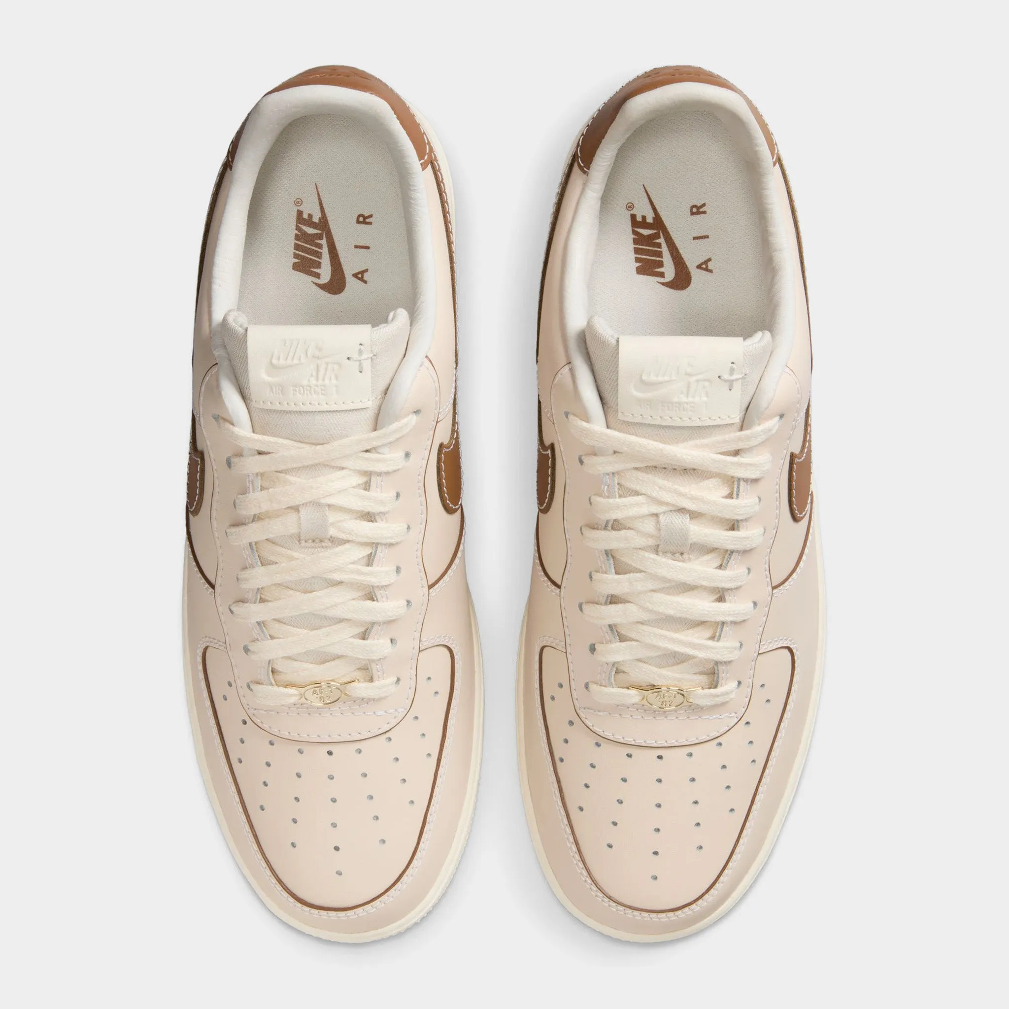 adults Timeless Chic Nike Air Force 1 '07 Pearl White / Light British Tan