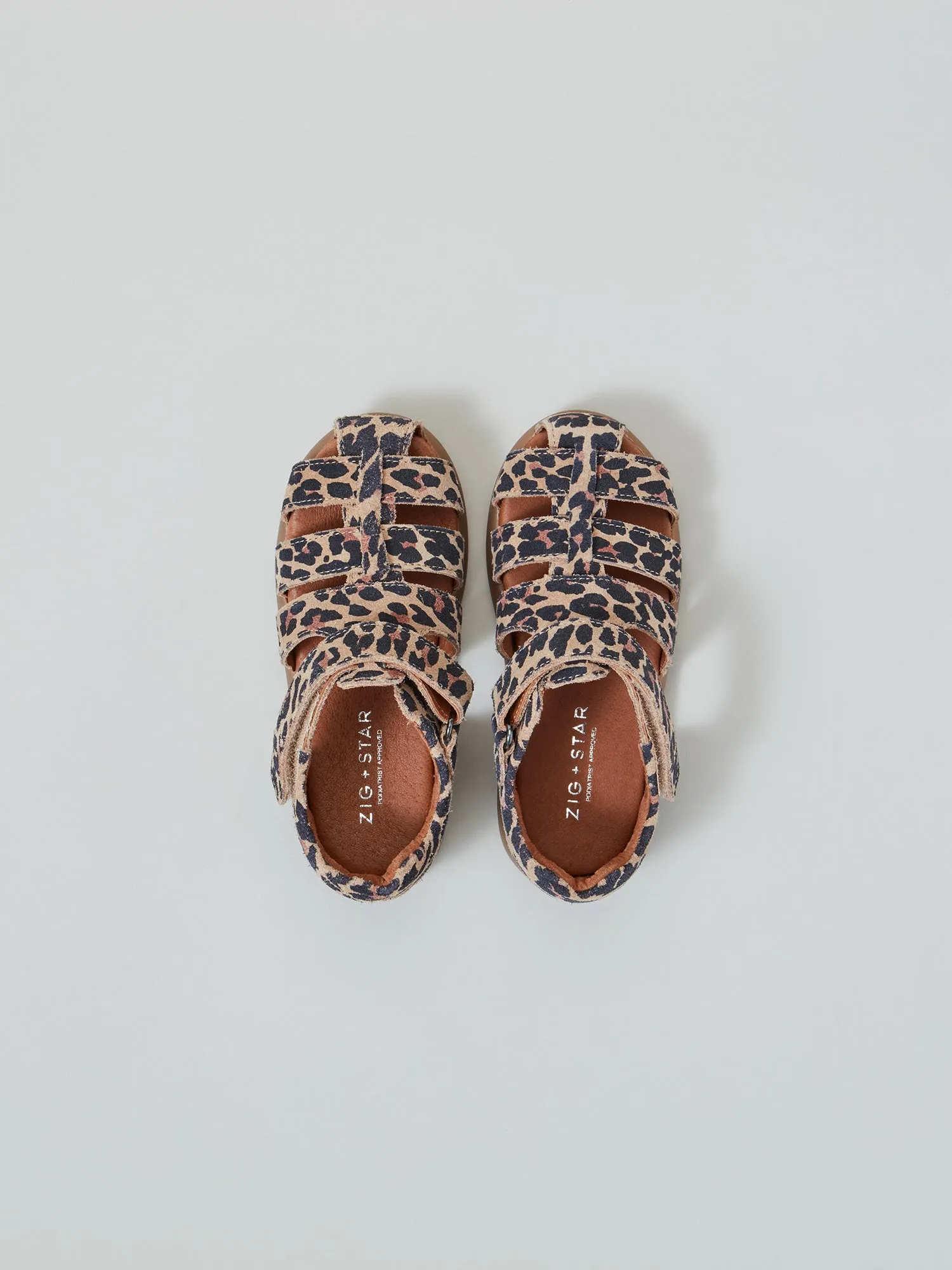 Cosmic Infant Closed-Toe Sandal Natural Animal Knotted Straps