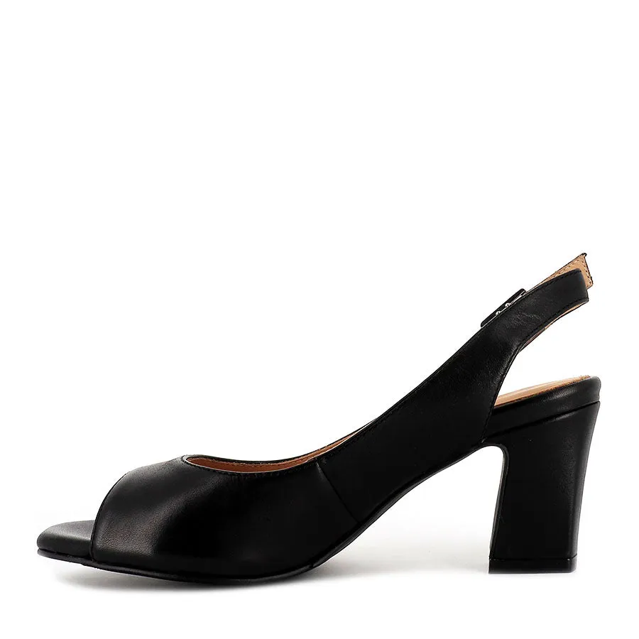 Team Play Top View ALISON W - BLACK LEATHER