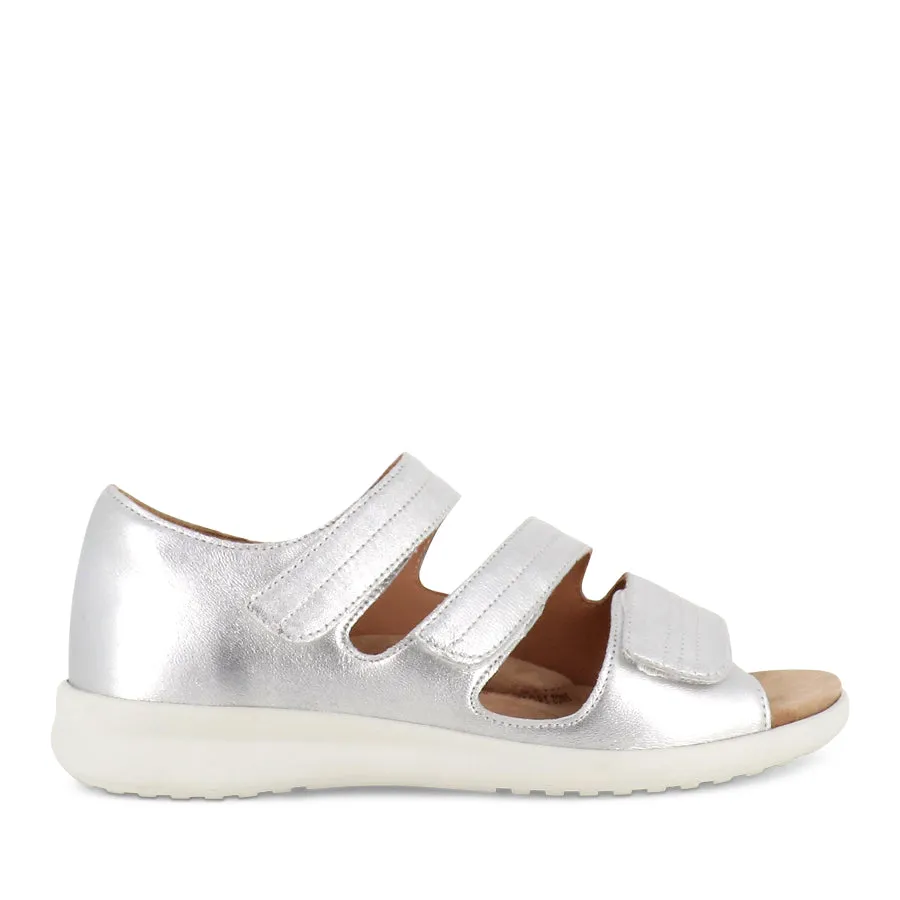 Easy Go Modern Steps BARDOT XW - SILVER WHITE LEATHER