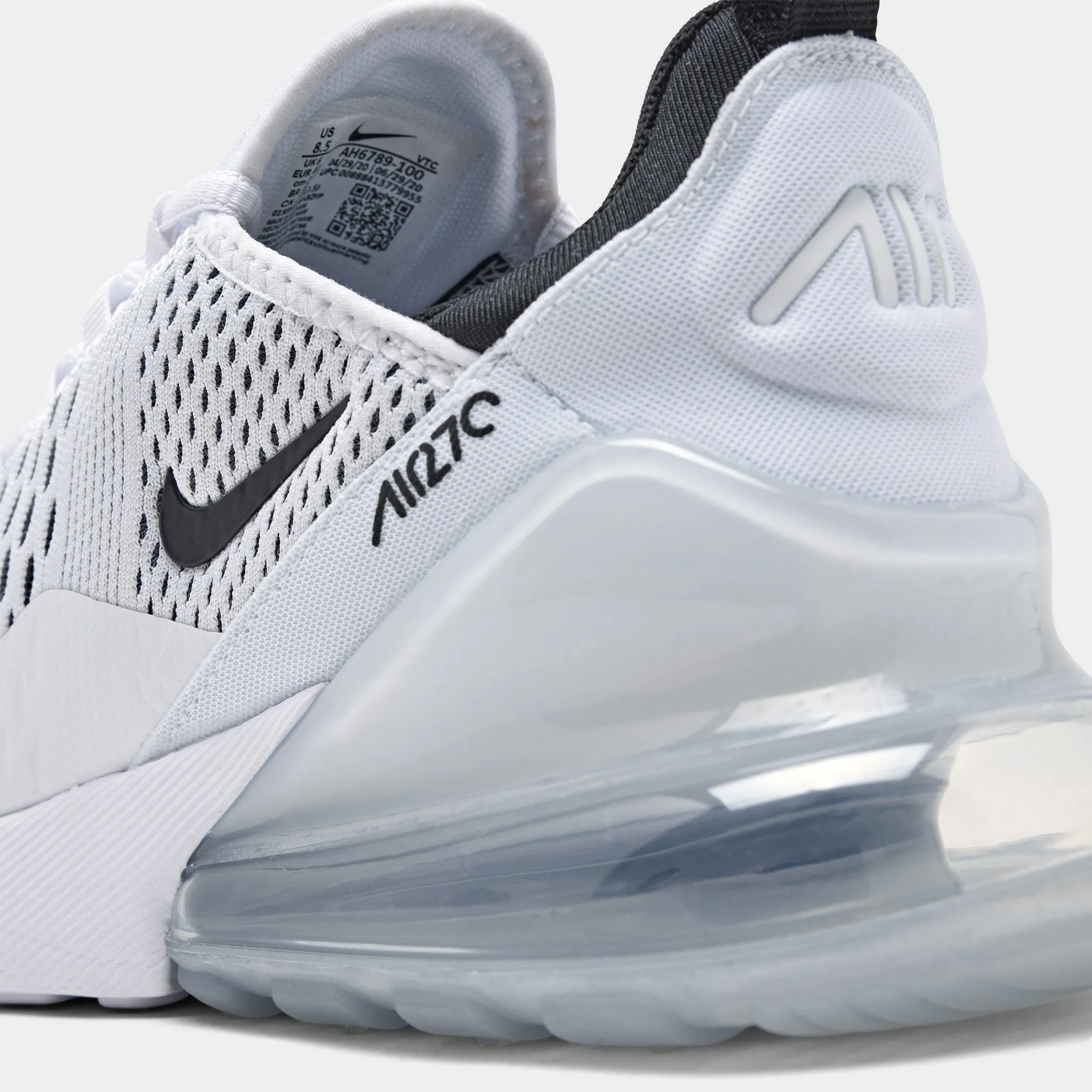 Grip Control Nike Women's Air Max 270 White / Black - White