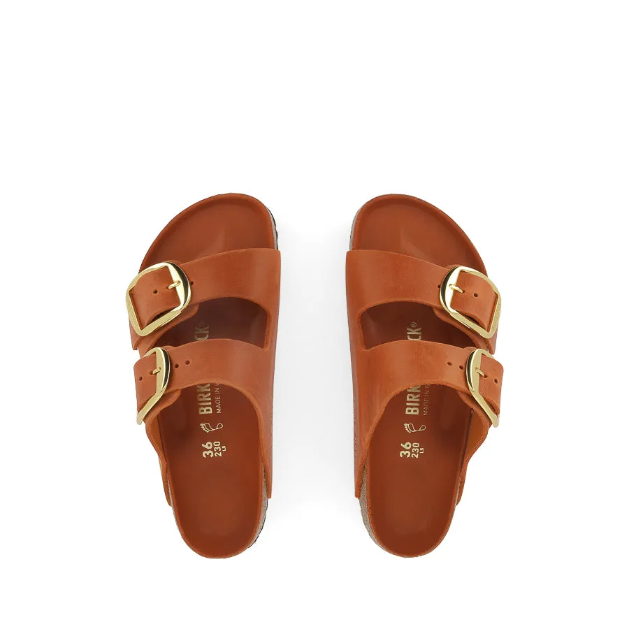 Cozy Vibe ARIZONA BIG BUCKLE - BURNT ORANGE LEATHER