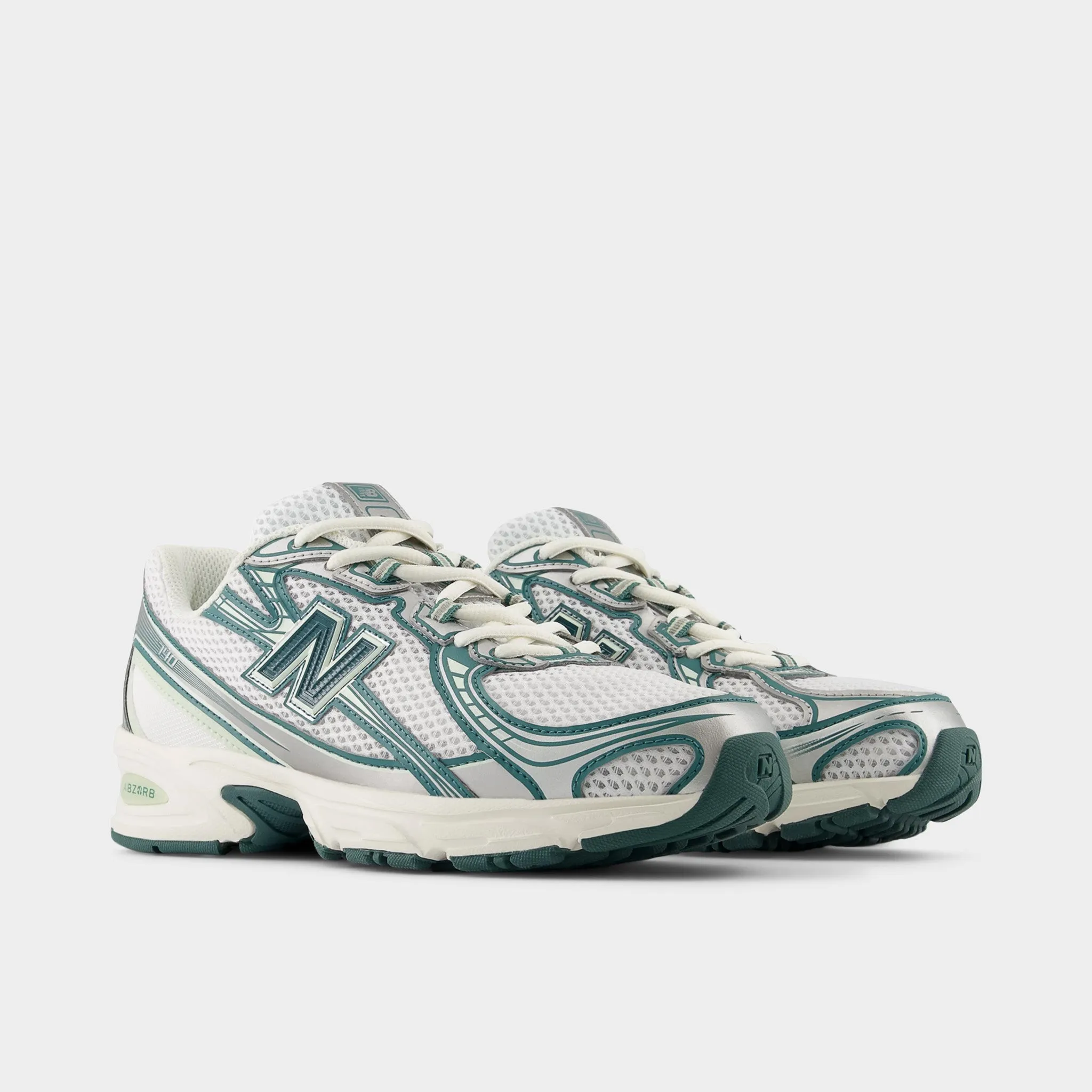 New Balance U740 New Spruce White / Marsh Green Padded Ankle Support Street Vibe