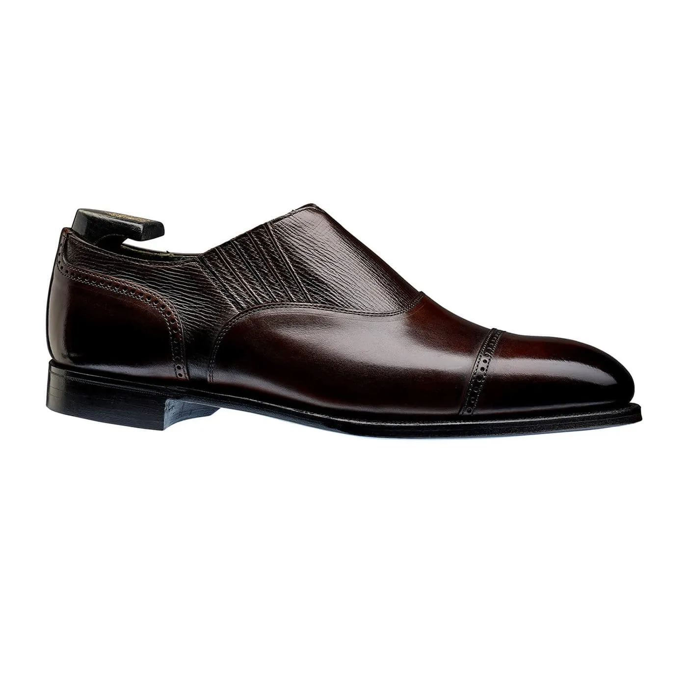 Magee Dark Brown Antique Calf & Dark Brown Willow Grain Light Lane