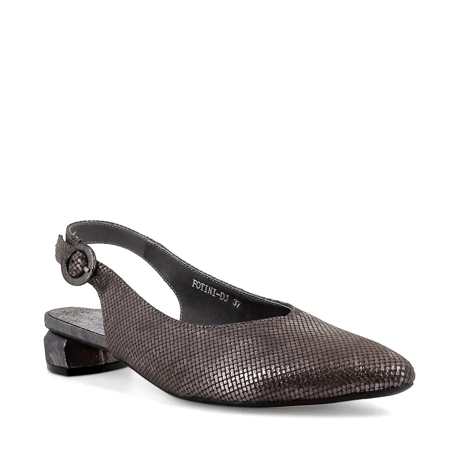 FOTINI - PEWTER CUT LEATHER Step Free
