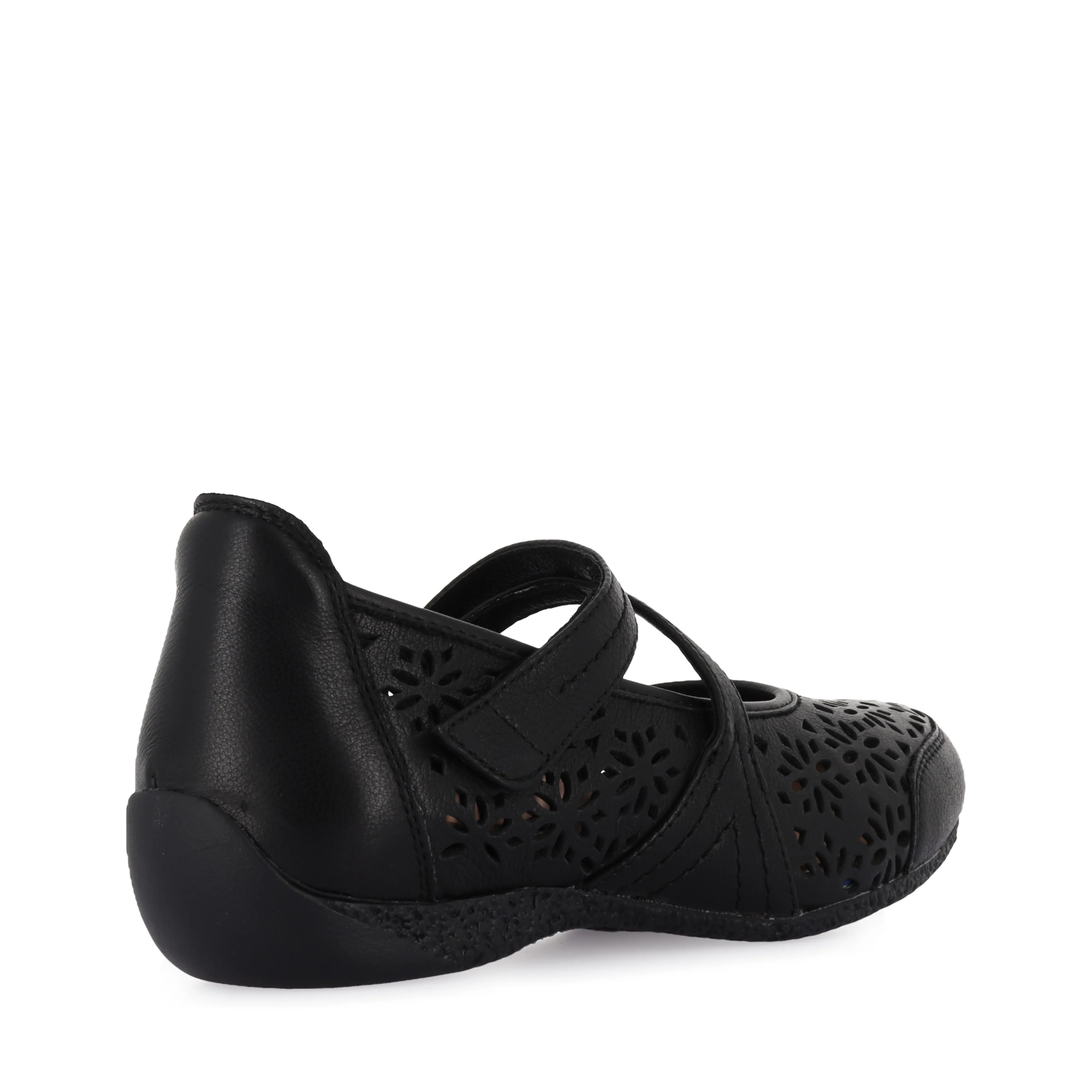 XODDIE W - BLACK LEATHER Slip-On Comfort