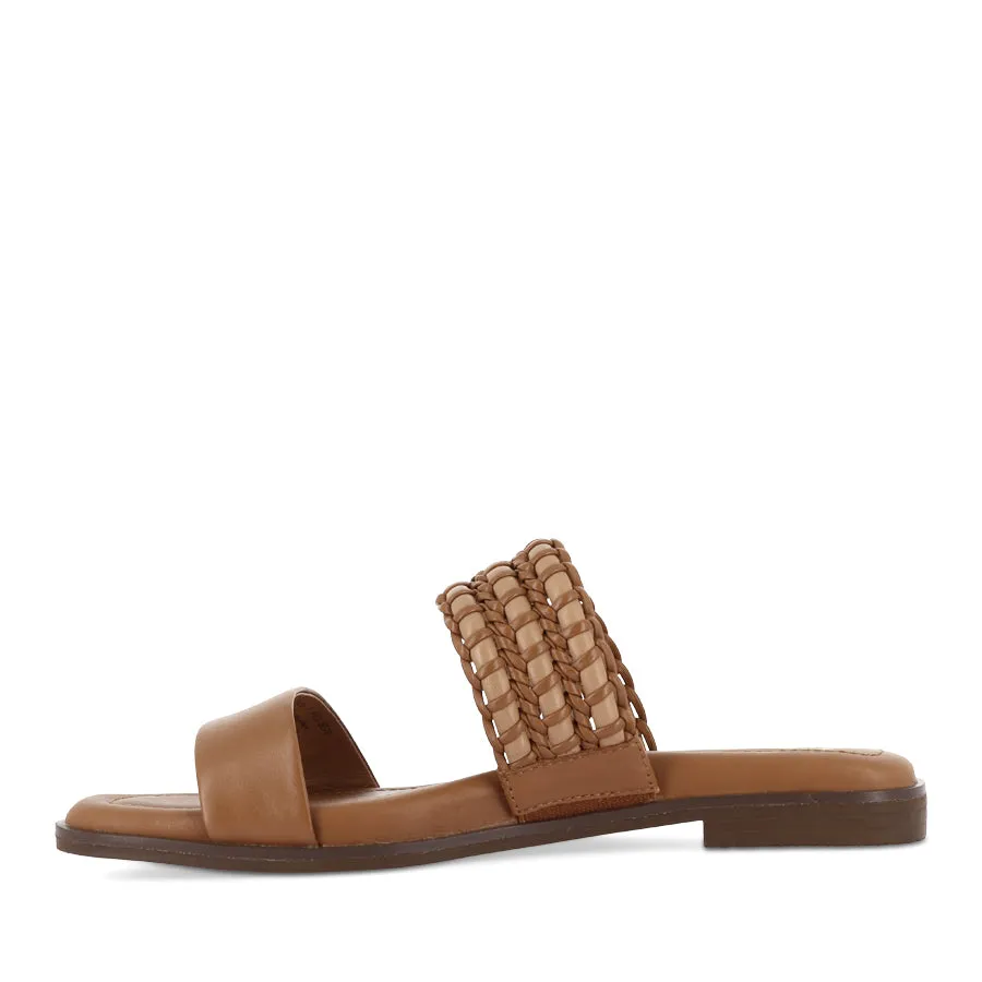 SLOANE - TAN WEAVE LEATHER Trendy Look