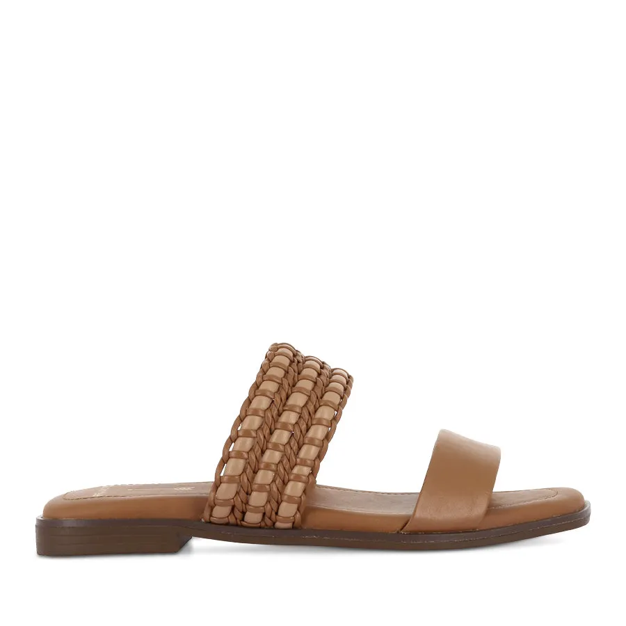 SLOANE - TAN WEAVE LEATHER Modern Touch No-Hassle Fit