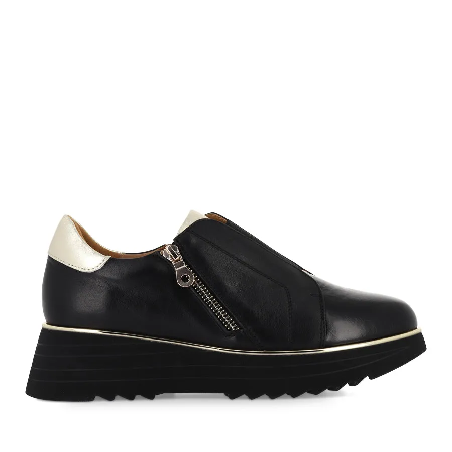 Breathable Sole HEGGIE - BLACK PATENT LEATHER / GOLD